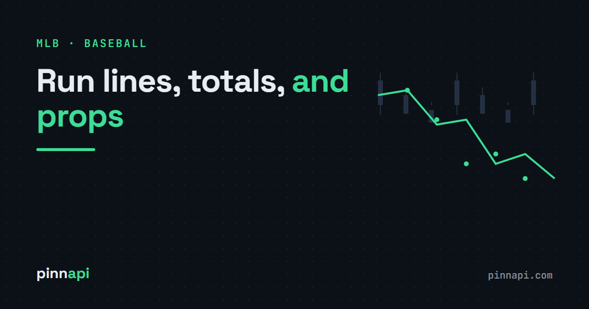 MLB Odds API: Real-Time Pinnacle Baseball Lines, Run Lines, and Props