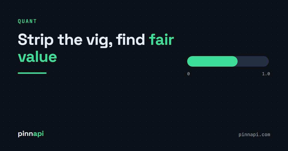 Calculating No-Vig Fair Odds from Pinnacle Lines