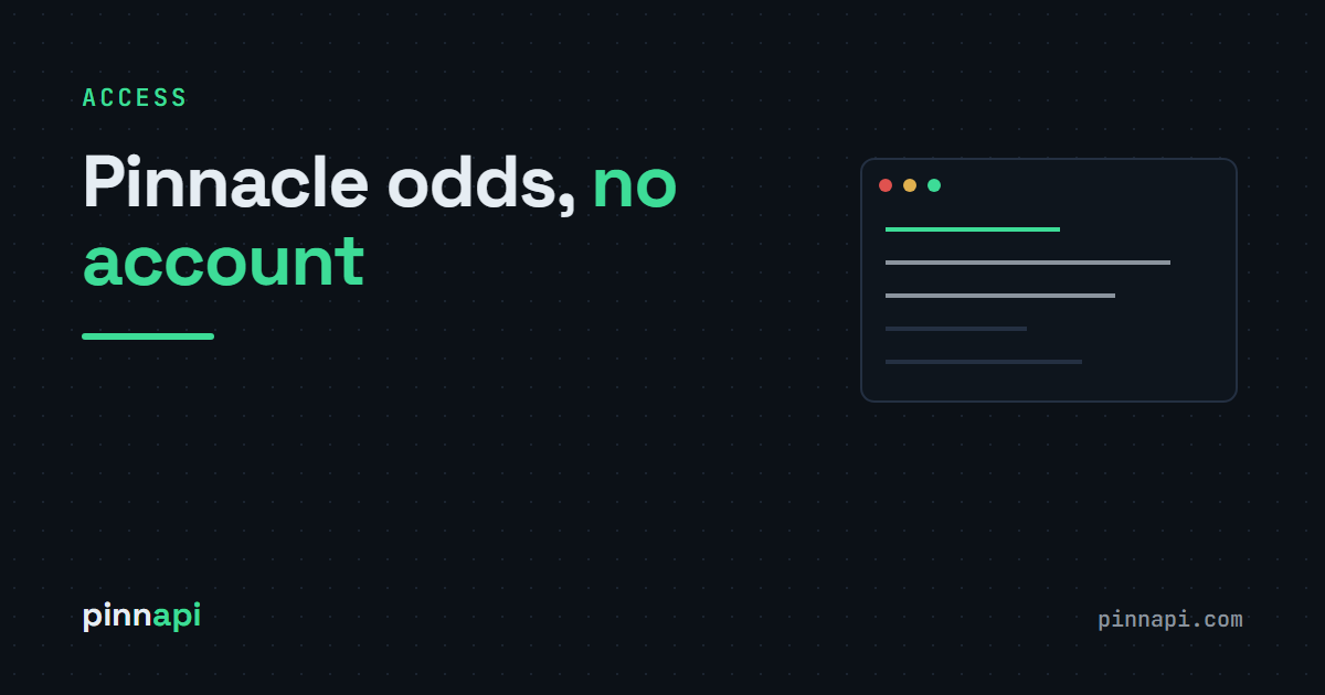 How to Get Pinnacle Odds Without a Pinnacle Account